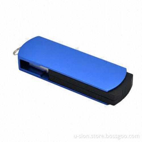 Aluminum Shell USB Flash Drive, 512MB to 16GB Storage Capacity